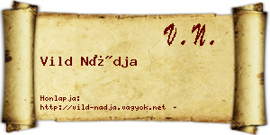 Vild Nádja névjegykártya